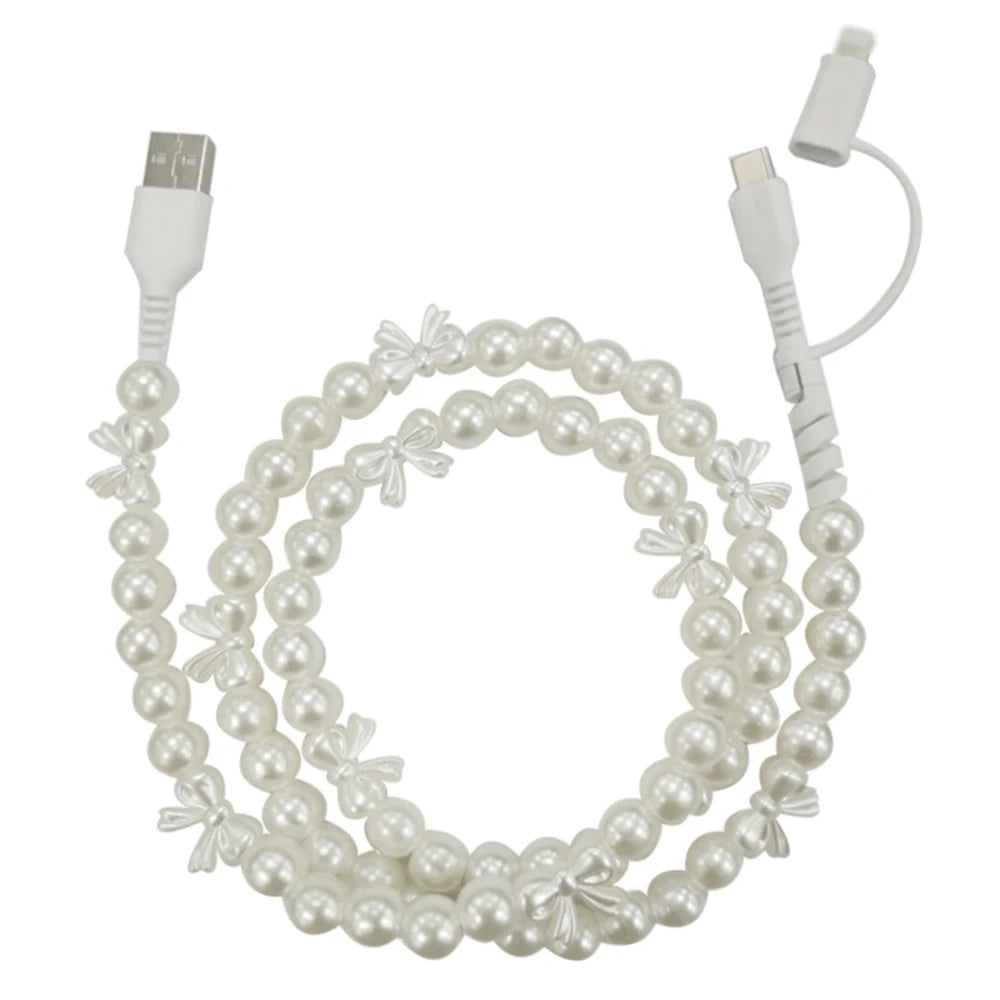 Beaded USB Type-C Charging Cable