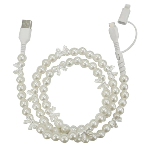 Beaded USB Type-C Charging Cable