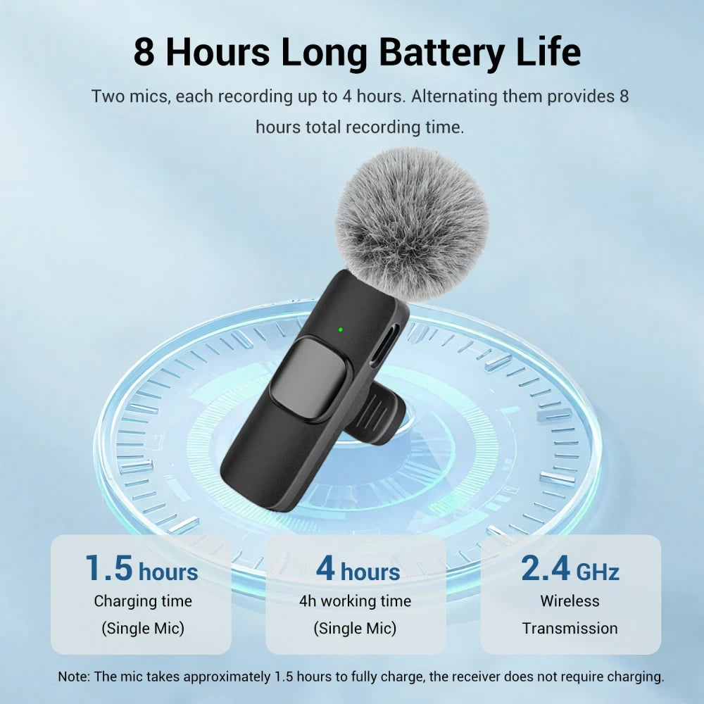 Wireless Lavalier Microphone for Type-C Devices
