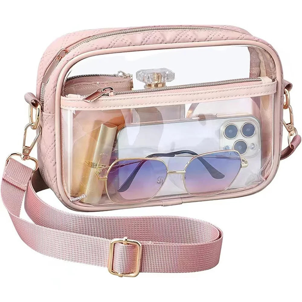 Transparent PVC Crossbody Messenger Bag