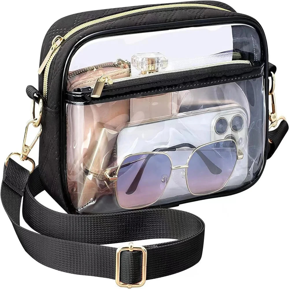 Transparent PVC Crossbody Messenger Bag
