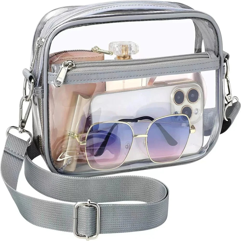 Transparent PVC Crossbody Messenger Bag