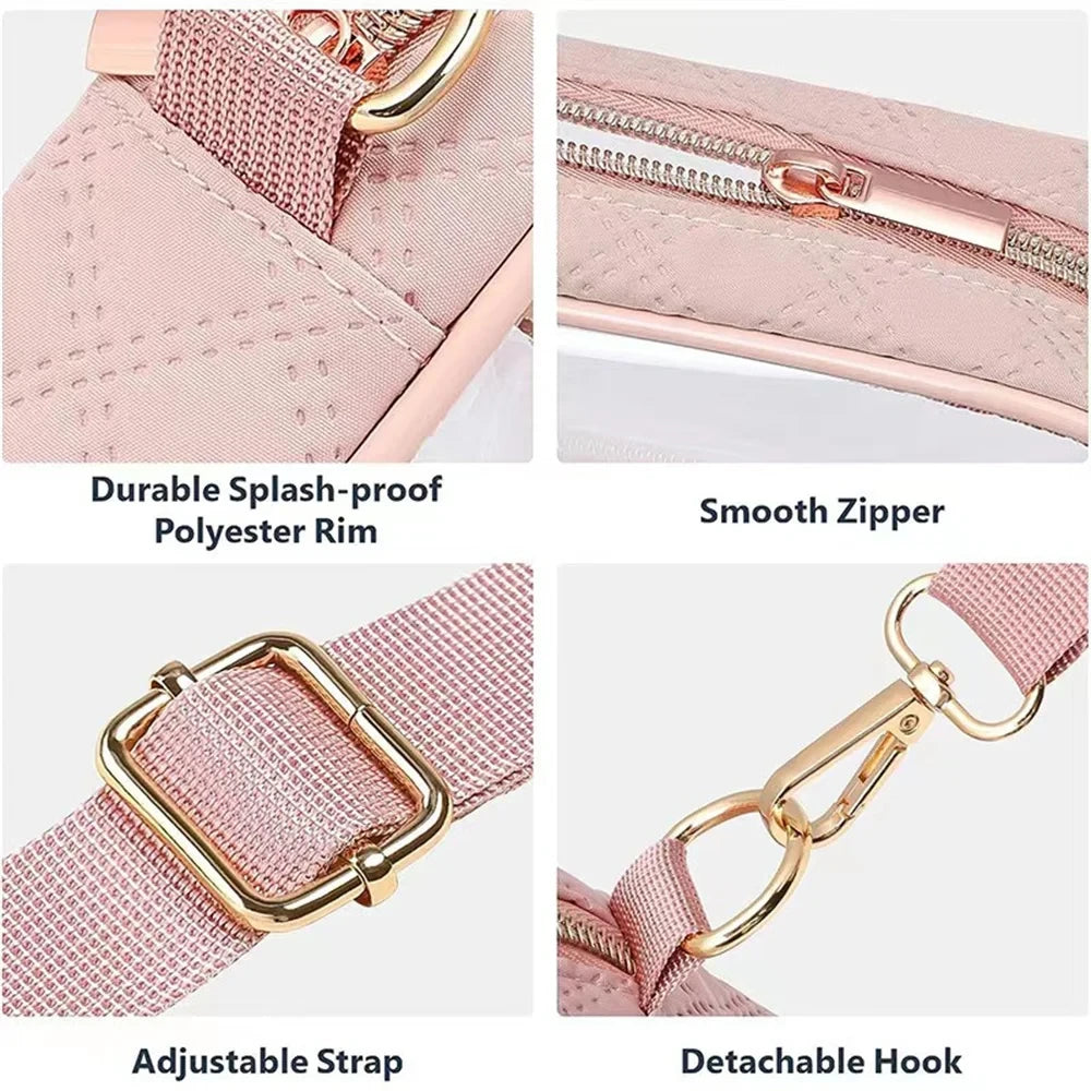 Transparent PVC Crossbody Messenger Bag